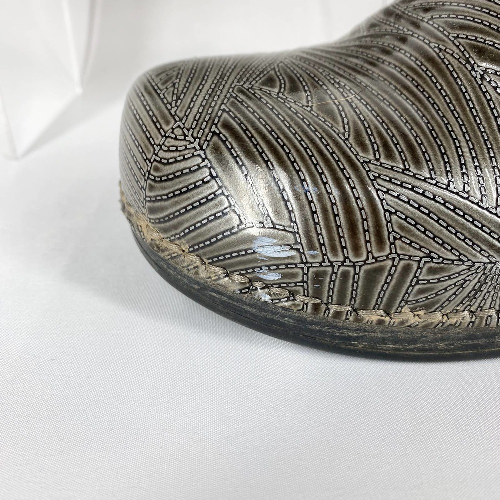 Dansko Pro Xp Clogs Patterned Gray Leather Orthop… - image 3